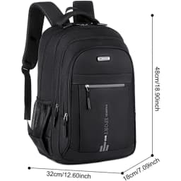 Lightweight Bookcase Large Capacity Backpack 48x32x18cm Oxford Fabric, Multi-Pocket Breathable Mesh Back for 15.6 Inch Laptop School Work Travel Commute Business Travel