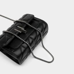 Black Luxury Handbags And Purse Women PU Leather Messenger Shoulder Bag Plaid Female Crossbody Bag Tassel Quilted Brand