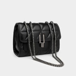 Black Luxury Handbags And Purse Women PU Leather Messenger Shoulder Bag Plaid Female Crossbody Bag Tassel Quilted Brand