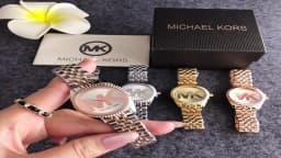 Michael Kors Luxury Rose Gold Women's Watch Bag Fashionable Luxury MK Classic Quartz Watch Wallet Girlfriend Gift
