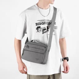 Men's Lightweight Oxford Cloth Crossbody Bag - Multi-Layered Durable Sling for Daily Commute And Travel - Shoulder Chest Bag
