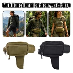 Oxford Cloth Waterproof Tactical Waist Bag, Adjustable Outdoor Fanny Pack for Hunting, Camping, Hiking & Running for Men
