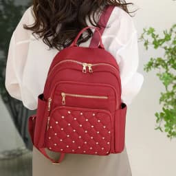 Daily Wear Soft Fabric Women Backpack Side Pocket Design, Simple Multi-color Rucksack for Casual Street Matching