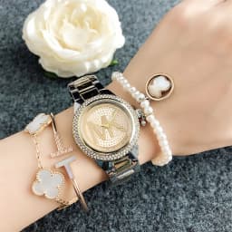 Brand new Michael Kors luxury women's bag with a diamond-studded dial, quartz movement, casual business style, alloy material, s