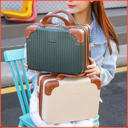14 inch Mini Travel Suitcase Cosmetic Box Hand Luggage Organizer Makeup Case Small Password Box Boarding Case