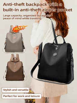 Thickened Oxford Fabric Backpack with Multiple Carrying Methods, Large Capacity, Luggage Trolley Compatible