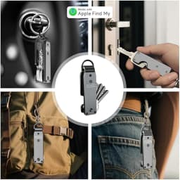Air Keychain Car Key Chains with GPS Tracker Key Finder Built-in Airtag Chips Works with Apple Find My iOS Only Key Organizer