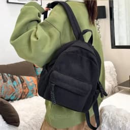 Cozy Corduroy Mini Backpack Multi-Color Adjustable-Strap Lightweight for Daily Outings Casual Stylish Functional Bag
