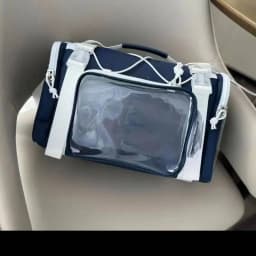 New Y2K Ita Shoulder Bag Large Capacity Sports Crossbody Bag Cute Girls Transparent Messenger Bag DIY Display Commuter Handbags
