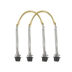 New 1 Pair Obag Silver Long OT Double Chain With Metal Plating Screw For OBag Handle O Bag Women Bag Shoulder HandBag