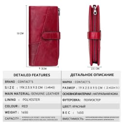 CONTACT'S 100% Genuine Leather Wallet Women Long Coin Purse Clutch Bag Name Engraving Card Holder Money Clip Handbag Men's Purse