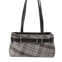Girls Canvas Plaid Armpit Bag Fashion Checkerboard Grid Tote Handbag Vintage Shoulder Bag Retro Large Capacity Top-Handle Bags