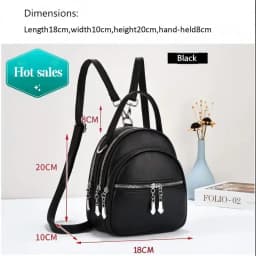 A High-Quality Multi-Functional Small Backpack for Ladies, a New Mini Handbag in Solid Color, with a Casual School Style