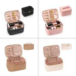 Large Capacity PU Waterproof Toiletry Storage Bag Women's Fashion Travel Portable Cosmetics Bag for Women Men