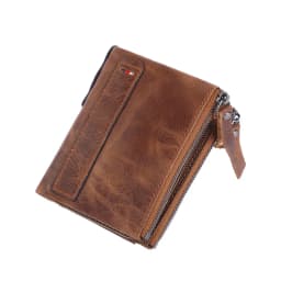 Men Wallets 100% Real Genuine Original Cowskin Leather Short Card Holder Leather Men Purse High Quality Luxury Brand Male Wallet