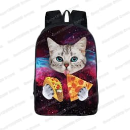 Funny Space Cat Unicorn Backpack Laser Cat Kitty Daypack Children School Bags for Teenagers Girls School Backpacks Kids Book Bag