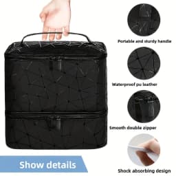 Cross-Border Large-Capacity Cosmetic Bag, High-End PVC Portable Women's Bag, Nail Polish Storage Bag, Manicure Tote Bag, Bag