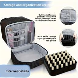 Cross-Border Large-Capacity Cosmetic Bag, High-End PVC Portable Women's Bag, Nail Polish Storage Bag, Manicure Tote Bag, Bag