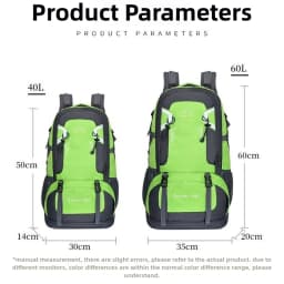 Large Capacity Travel Backpack 40l 60l Waterproof Back Pack Laptop Bag For Men Women Outdoor Travel Hiking Sports Business Trip
