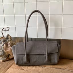 Vintage Suede Shoulder Bag Korean Fashion Simple Crossbody Handle Bag for Women Comfortable and Versatile Texture Storage Bags