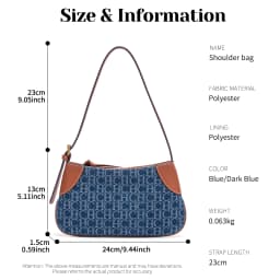 CHCH Women's Handbag 2025 Summer Cowboy Splicing Design Phone Bag Simple Commuter Underarm Bag Wallet