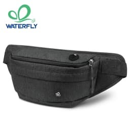 WATERFLY Fanny Pack Waist Bag For Men Women Water Resistant Large Hiking Belt Bags Shoulder Crossbody For Running Walking