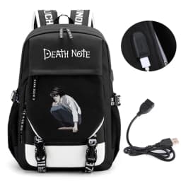 Anime Death Note Backpack School Book Bags Mochila Travel USB Port Bag Laptop Boy Girls Gift