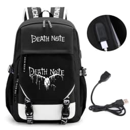 Anime Death Note Backpack School Book Bags Mochila Travel USB Port Bag Laptop Boy Girls Gift