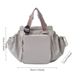 Nylon Shoulder Bag Solid Color Bag Body Fashionable Versatile Portable Mommy Bag Large Capacity Travel Tote Bag