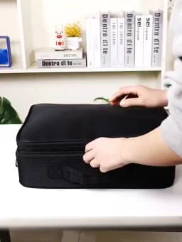 Large Capacity Makeup Case - 3 Sizes Cosmetic Organizer Brush Bag Barber Train Case for Makeup Artists Hair Cutter Sets