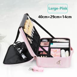 Large Capacity Makeup Case - 3 Sizes Cosmetic Organizer Brush Bag Barber Train Case for Makeup Artists Hair Cutter Sets