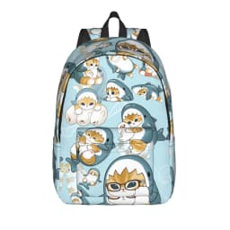 Mofusand Backpack Boy Polyester University Backpacks Pattern Fashion High School Bags Rucksack
