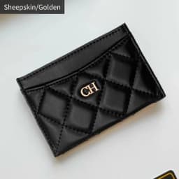 Top Quality Business Coin Purse Leather Card Holder Fashion Luxury Brand For Women Classical Genuine Sheepskin Credit Card Case