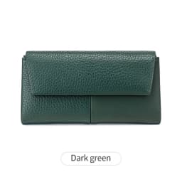 Stylish Women's Wallet Soft PU Leather Long Magnetic Clasp Wallet RFID Multi-Functional Clutch Double Zipper Tri-Fold Coin Purse