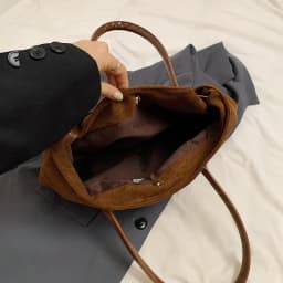 LEFTSIDE Large NUBUCK Underarm Bags Lady Shoulder Bag for Women 2024 Winter New Trend Fashion Trend Y2K Tote Bag Handbags