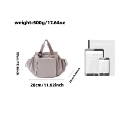 Waterproof Wear-resistant Tote Backpack, Cinch Side Pockets Partition Storage Outdoor Bag