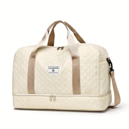 Casual Nylon Travel Luggage Bag, Large Capacity Sports and Fitness Storage, Multi Pocket Portable Weekender Overnight Bag