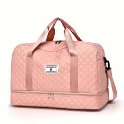 Casual Nylon Travel Luggage Bag, Large Capacity Sports and Fitness Storage, Multi Pocket Portable Weekender Overnight Bag