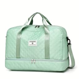 Casual Nylon Travel Luggage Bag, Large Capacity Sports and Fitness Storage, Multi Pocket Portable Weekender Overnight Bag
