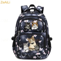 Cute Cat Dog Themed Casual Waterproof Women Backpack Female Travel Bag Backpacks Schoolbag for Teenage Girls Bookbag Mochila