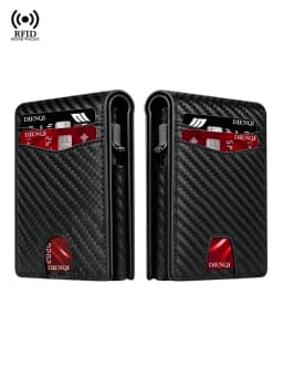 Rfid High Quality Business Credit Card Holder Men Wallets Carbon Fiber Pocket Wallet Bank Cardholder Mini Bag Walet Gift for Men