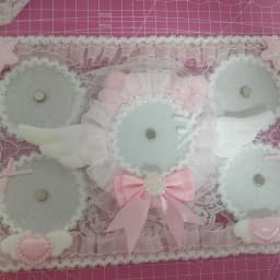 Handmade Lace Bowknot Cat Ears Wings Large Capacity Ribbon Ita Board Badge Holder Ita Bag Accessory Ita Bag Insert Board