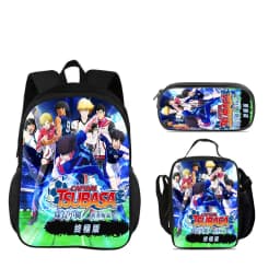 Captain Tsubasa 3pcs Set Backpack Pen Bag ice Bag Durable Trendy Versatile School Boy and Girl Birthday Best Gift
