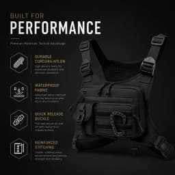 Men's Vest Outdoor Tactical MOLLE Chest Bag Chest Pack for Cycling Bags Running Front Chest Bag EDC Sports Vest Bag
