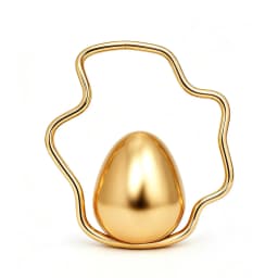 Egg Shape Wave Metal Ring Handle Evening Clutch Bag Fashion Banquet Party Handbag Elegant Wedding Purse Designer Chic Wristlet