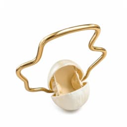 Egg Shape Wave Metal Ring Handle Evening Clutch Bag Fashion Banquet Party Handbag Elegant Wedding Purse Designer Chic Wristlet