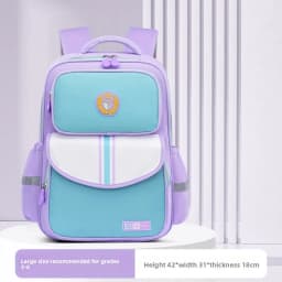Kids School Backpack for Grade 1 6 Boys Girls Lightweight Oxford Fabric Waterproof Durable Bookbag with Ergonomic Design