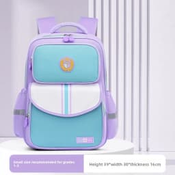 Kids School Backpack for Grade 1 6 Boys Girls Lightweight Oxford Fabric Waterproof Durable Bookbag with Ergonomic Design