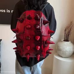 Hedgehog Shape PU Backpacks Large Capacity High Quality Unique Design Personality Backpacks for Unisex 2024 Fashion New Style