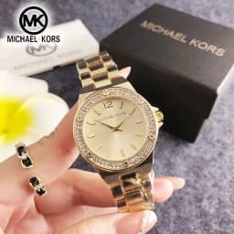 Michael Kors Fashion Luxury Women's Watch Bag MK Classic Stainless Steel Quartz Exquisite Compact Watch Wallet Girl Gift